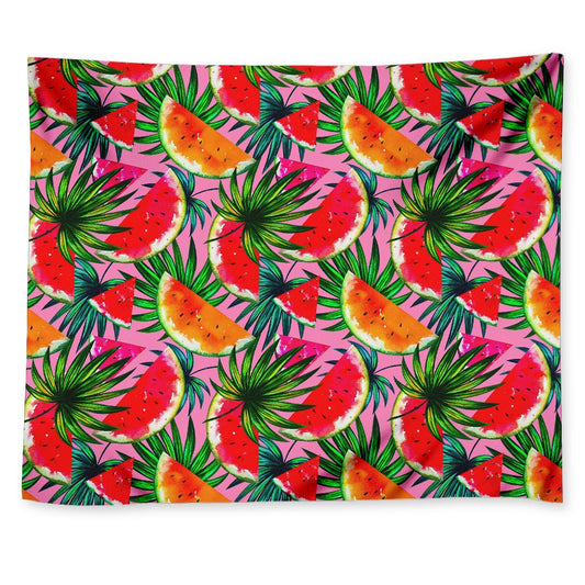 Colorful Leaf Watermelon Pattern Print Tapestry