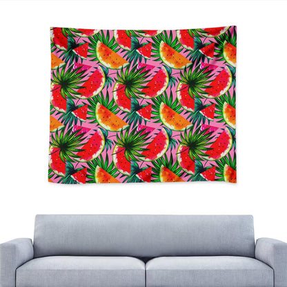 Colorful Leaf Watermelon Pattern Print Tapestry