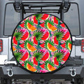 Colorful Leaf Watermelon Pattern Print Tire Cover