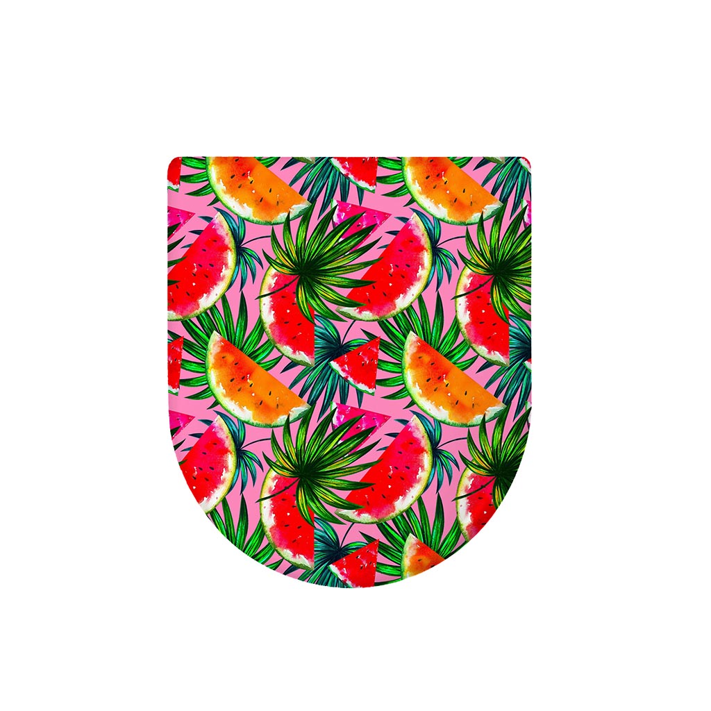 Colorful Leaf Watermelon Pattern Print Toilet Lid Cover