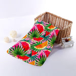 Colorful Leaf Watermelon Pattern Print Towel