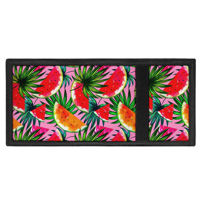 Colorful Leaf Watermelon Pattern Print Trifold Wallet