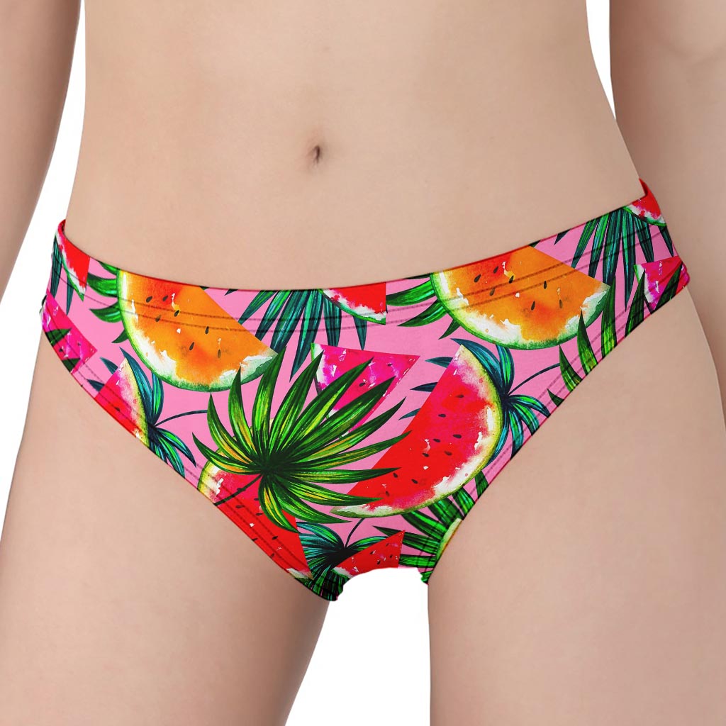 Colorful Leaf Watermelon Pattern Print Women's Panties