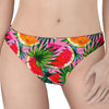 Colorful Leaf Watermelon Pattern Print Women's Thong