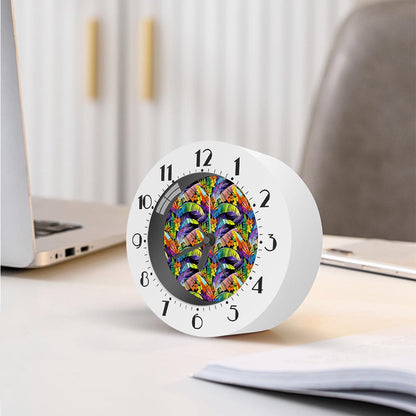 Colorful Leaves Tropical Pattern Print Alarm Clock