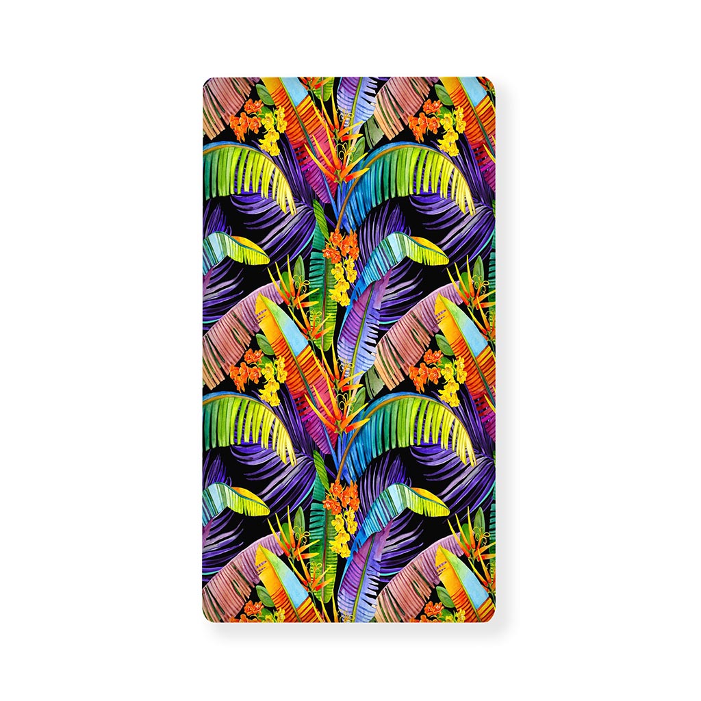 Colorful Leaves Tropical Pattern Print Baby Crib Sheet