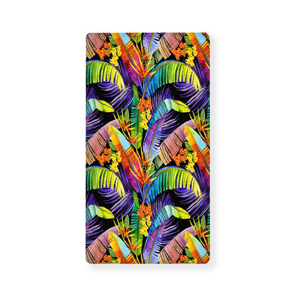 Colorful Leaves Tropical Pattern Print Baby Crib Sheet