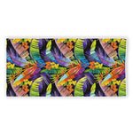 Colorful Leaves Tropical Pattern Print Beach Towel