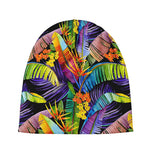 Colorful Leaves Tropical Pattern Print Beanie
