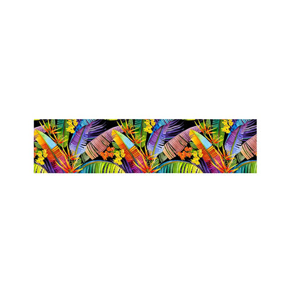 Colorful Leaves Tropical Pattern Print Bed Runner