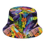 Colorful Leaves Tropical Pattern Print Bucket Hat