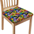 Colorful Leaves Tropical Pattern Print Chair Cushion Cover