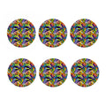 Colorful Leaves Tropical Pattern Print Coaster Set
