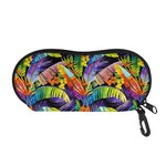 Colorful Leaves Tropical Pattern Print Glasses Case