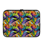 Colorful Leaves Tropical Pattern Print Laptop Sleeve