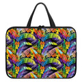 Colorful Leaves Tropical Pattern Print Laptop Sleeve With Handle