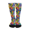 Colorful Leaves Tropical Pattern Print Long Socks