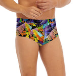 Colorful Leaves Tropical Pattern Print Men's Briefs