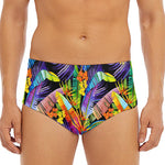 Colorful Leaves Tropical Pattern Print Men's Triangle Swim Briefs