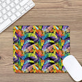 Colorful Leaves Tropical Pattern Print Mouse Pad