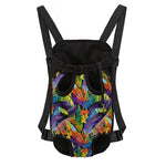 Colorful Leaves Tropical Pattern Print Pet Carrier Backpack