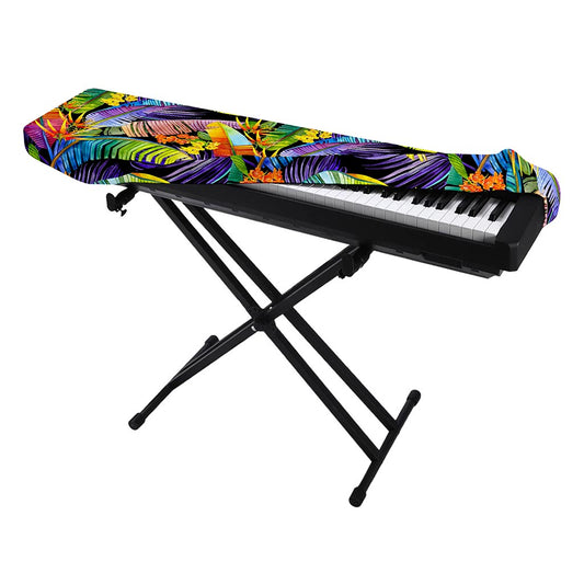 Colorful Leaves Tropical Pattern Print Piano Keyboard Cover