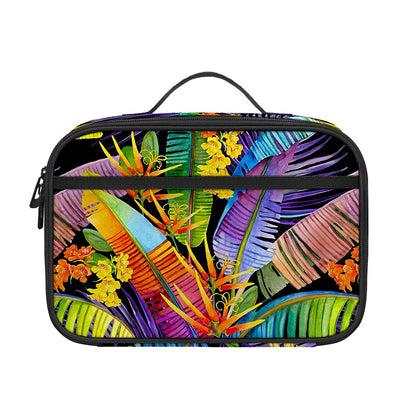 Colorful Leaves Tropical Pattern Print Portable Lunch Bag