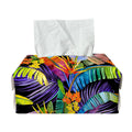 Colorful Leaves Tropical Pattern Print Rectangle Tissue Box Cover