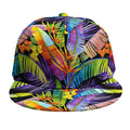 Colorful Leaves Tropical Pattern Print Snapback Cap