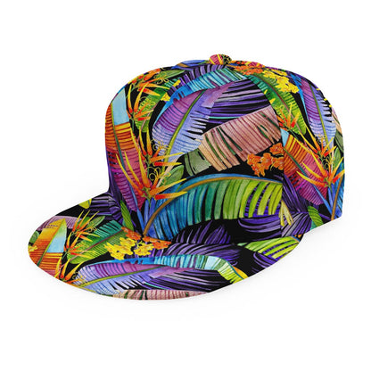Colorful Leaves Tropical Pattern Print Snapback Cap