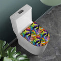 Colorful Leaves Tropical Pattern Print Toilet Lid Cover