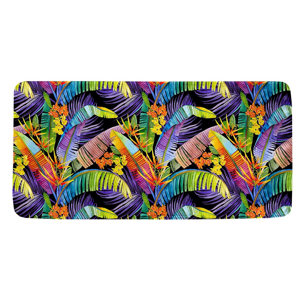 Colorful Leaves Tropical Pattern Print Towel