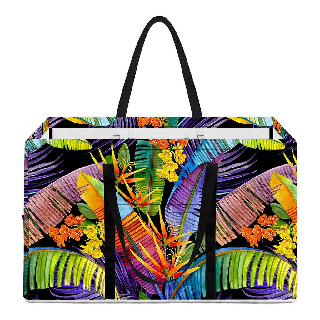 Colorful Leaves Tropical Pattern Print Utility Tote Bag