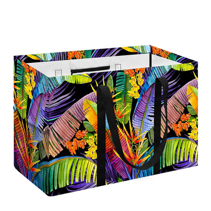 Colorful Leaves Tropical Pattern Print Utility Tote Bag