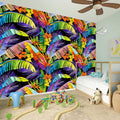 Colorful Leaves Tropical Pattern Print Wall Sticker