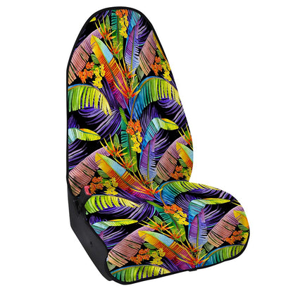 Colorful Leaves Tropical Pattern Print Waterproof Car Seat Cover
