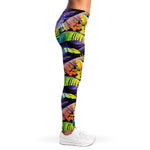 Colorful Leaves Tropical Pattern Print Women's Leggings