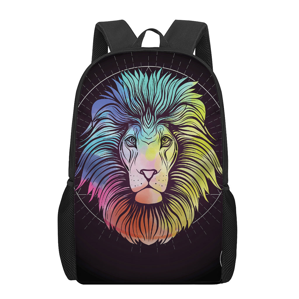 Colorful Leo Sign Print 17 Inch Backpack