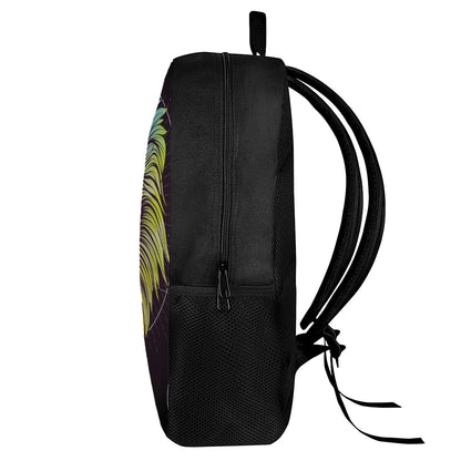 Colorful Leo Sign Print 17 Inch Backpack