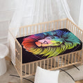 Colorful Leo Sign Print Baby Crib Sheet