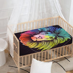 Colorful Leo Sign Print Baby Crib Sheet