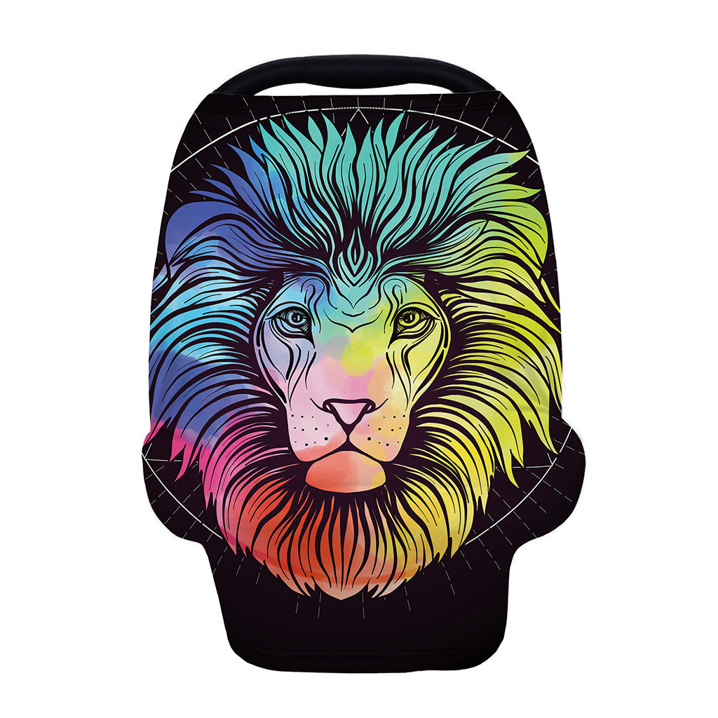 Colorful Leo Sign Print Baby Seat Cover