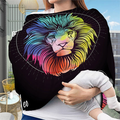 Colorful Leo Sign Print Baby Seat Cover