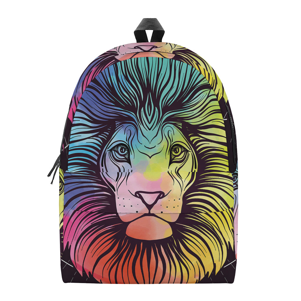 Colorful Leo Sign Print Backpack