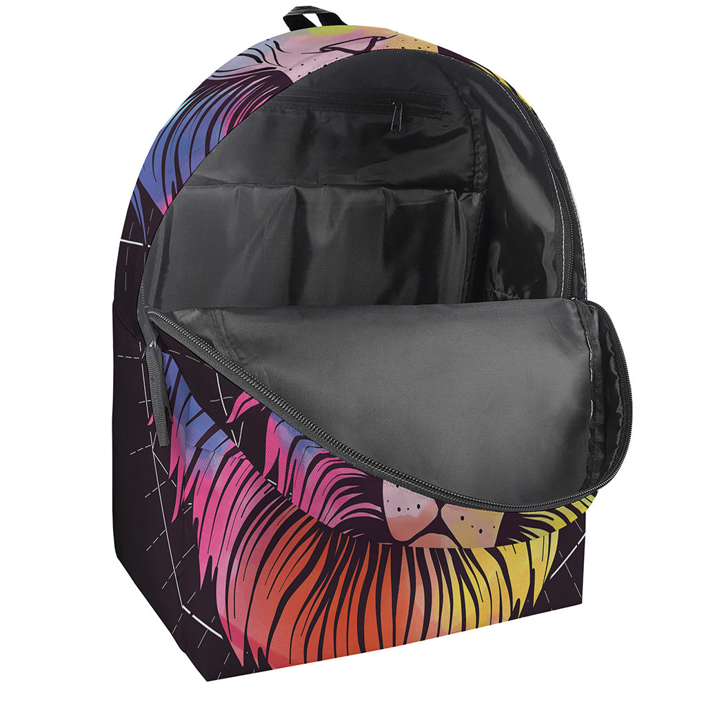 Colorful Leo Sign Print Backpack