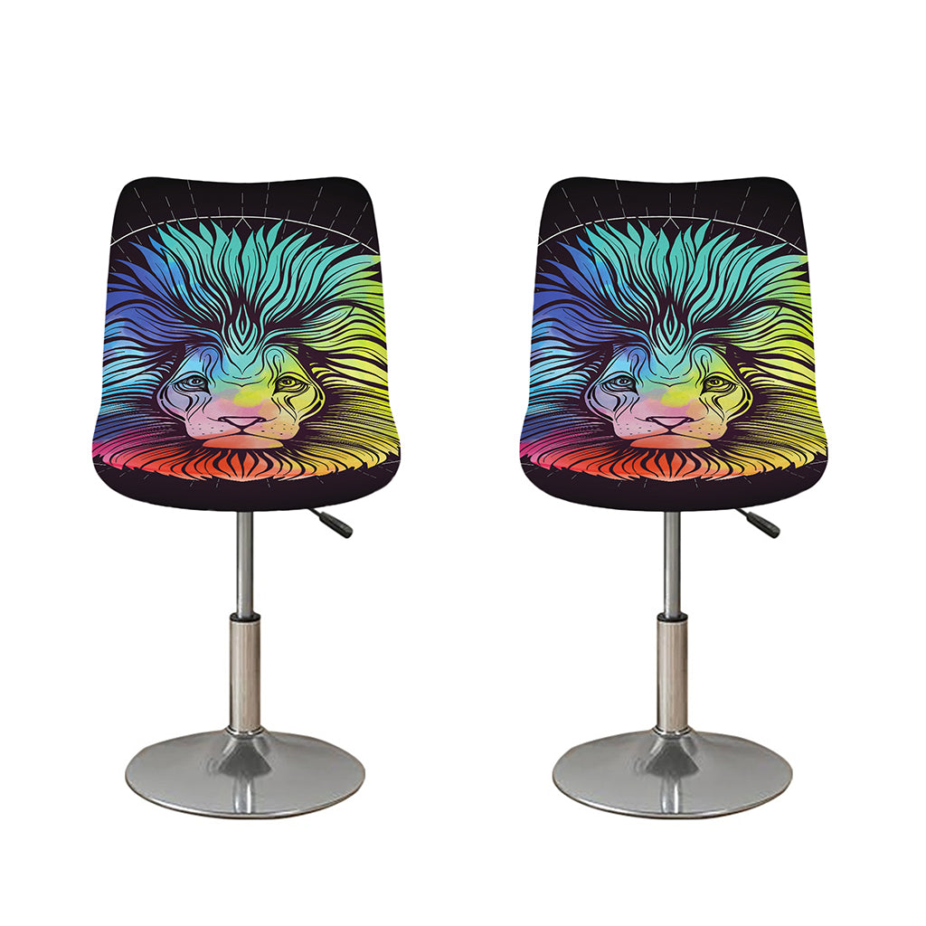 Colorful Leo Sign Print Bar Stool Covers