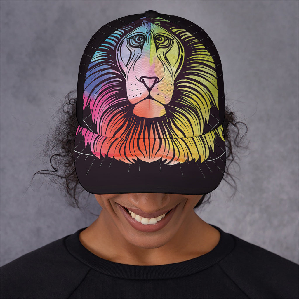 Colorful Leo Sign Print Baseball Cap