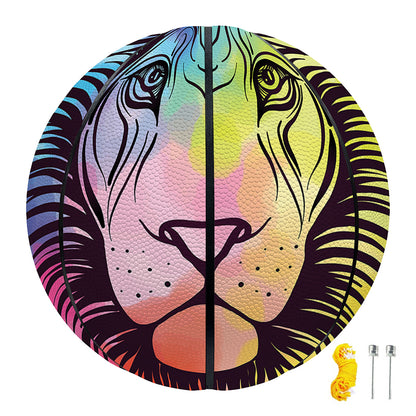 Colorful Leo Sign Print Basketball