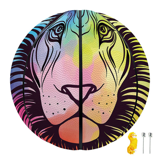 Colorful Leo Sign Print Basketball