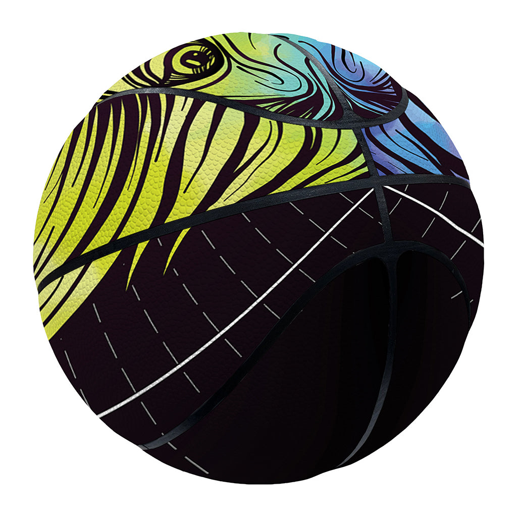 Colorful Leo Sign Print Basketball
